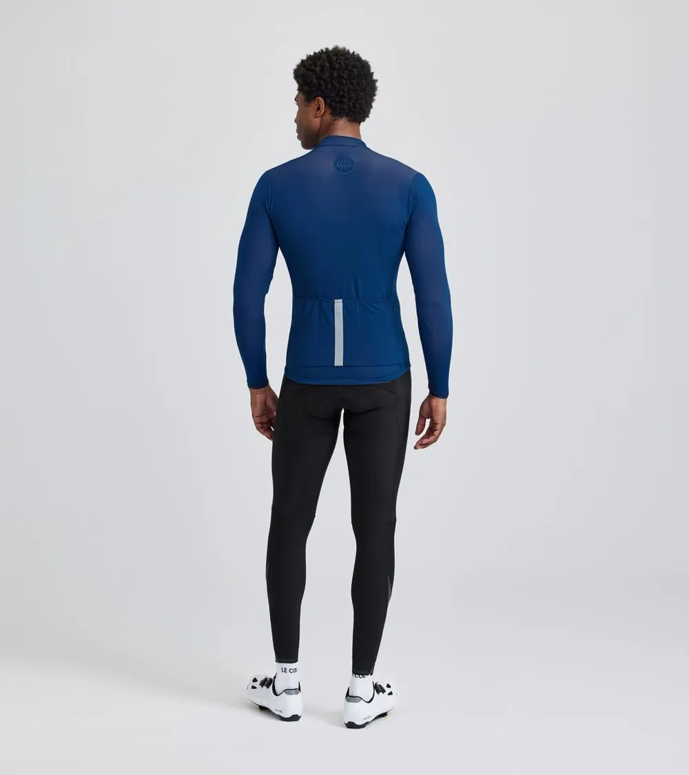 Men's Hors Categorie Jersey | Long Sleeve Bike Shirt | Thermal Fabric, Rear Pockets, Lightweight