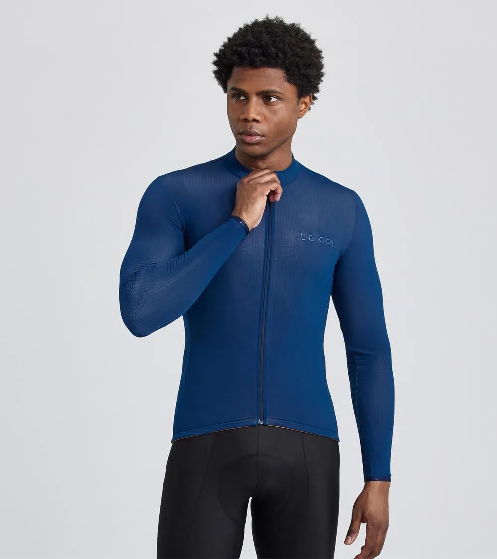 Men's Hors Categorie Jersey | Long Sleeve Bike Shirt | Thermal Fabric, Rear Pockets, Lightweight