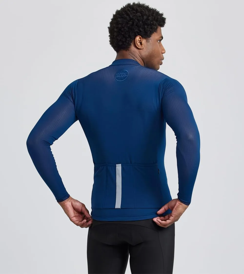 Men's Hors Categorie Jersey | Long Sleeve Bike Shirt | Thermal Fabric, Rear Pockets, Lightweight