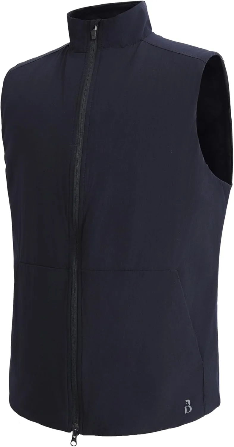 Men's Lightweight Vest Outwear Soft Shell Sleeveless Jacket for Travel Running Fishing and Golf