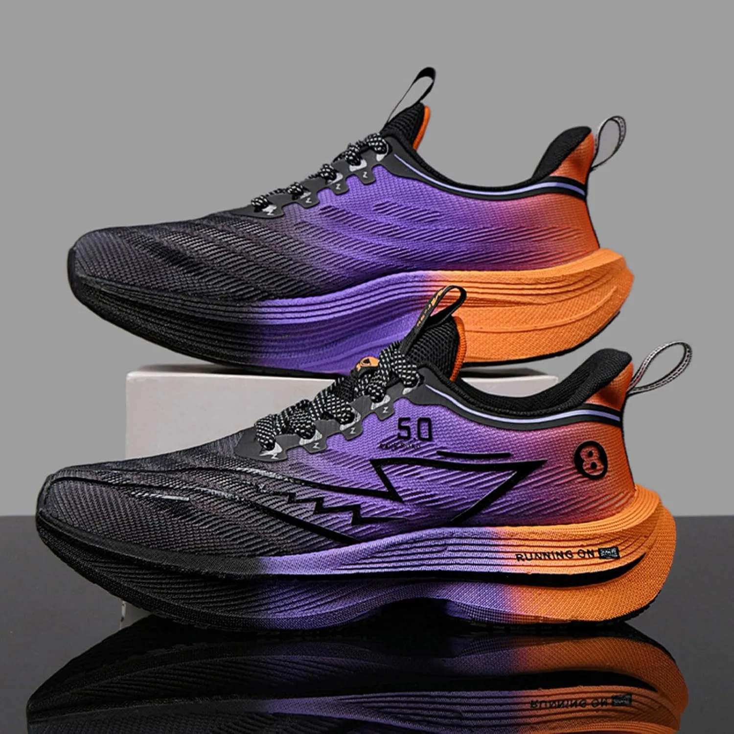 Men's Multi-Sport Outdoor Breathable Shoes Carbon Plated Board- Trail Running, Hiking, Tennis & Cross-Training Sneakers for Workouts & Casual Wear