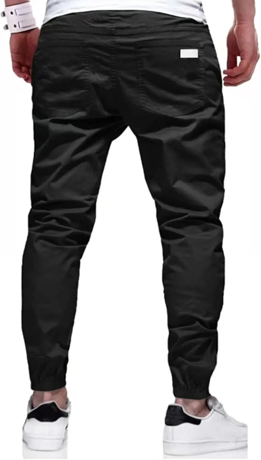 Men's Outdoor Jogging Casual Pants Slim Cargo Workout for Running Sweatpants Hiking