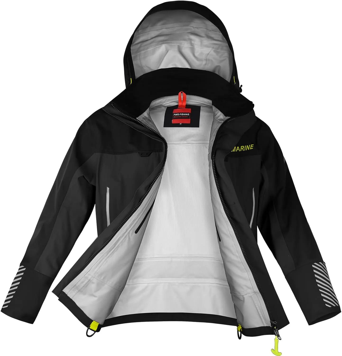 Men‘s Wading Jacket-Waterproof Breathable 4-Layer Rain Jacket for Riding and Hiking