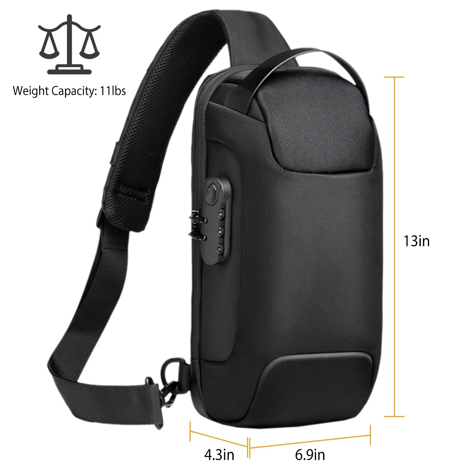 Men's Waterproof Anti-Theft Sling Backpack