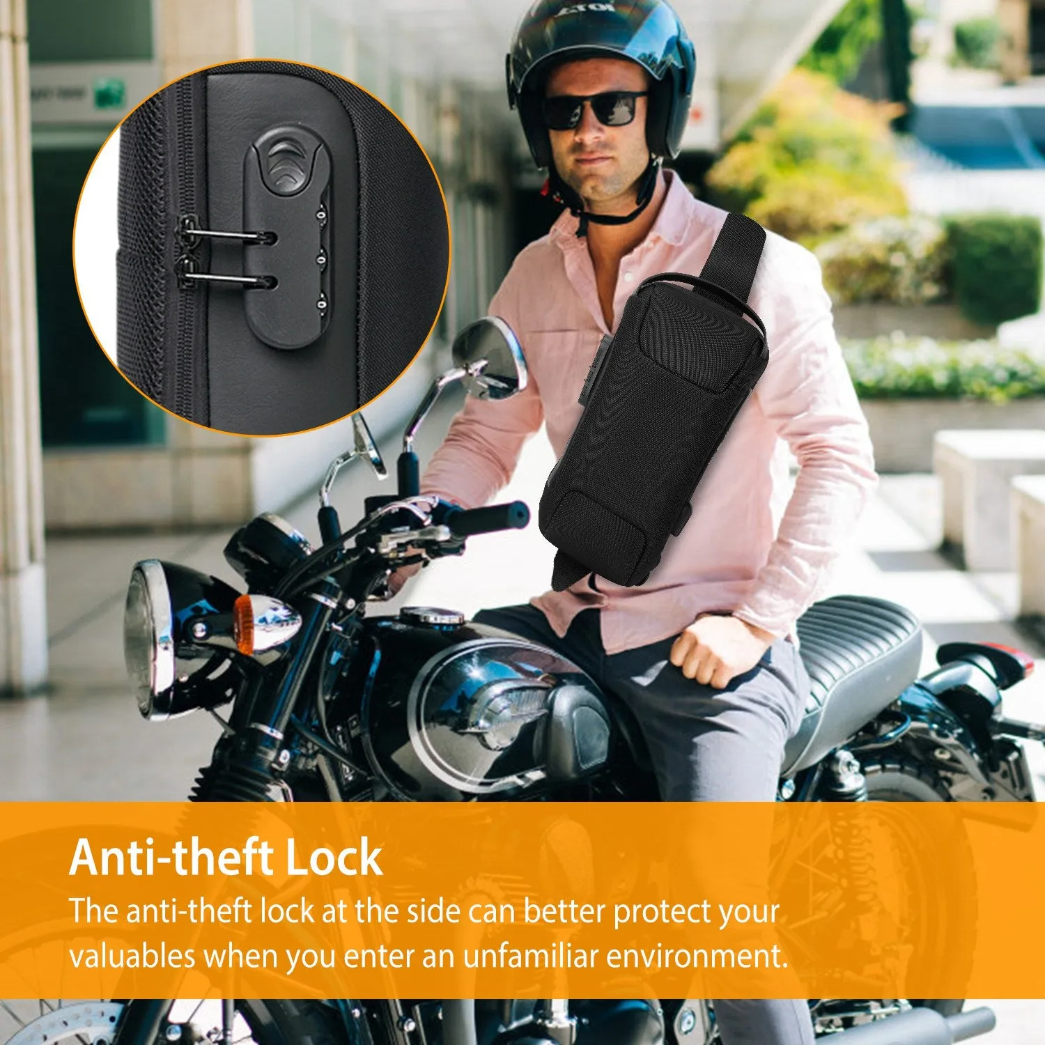 Men's Waterproof Anti-Theft Sling Backpack
