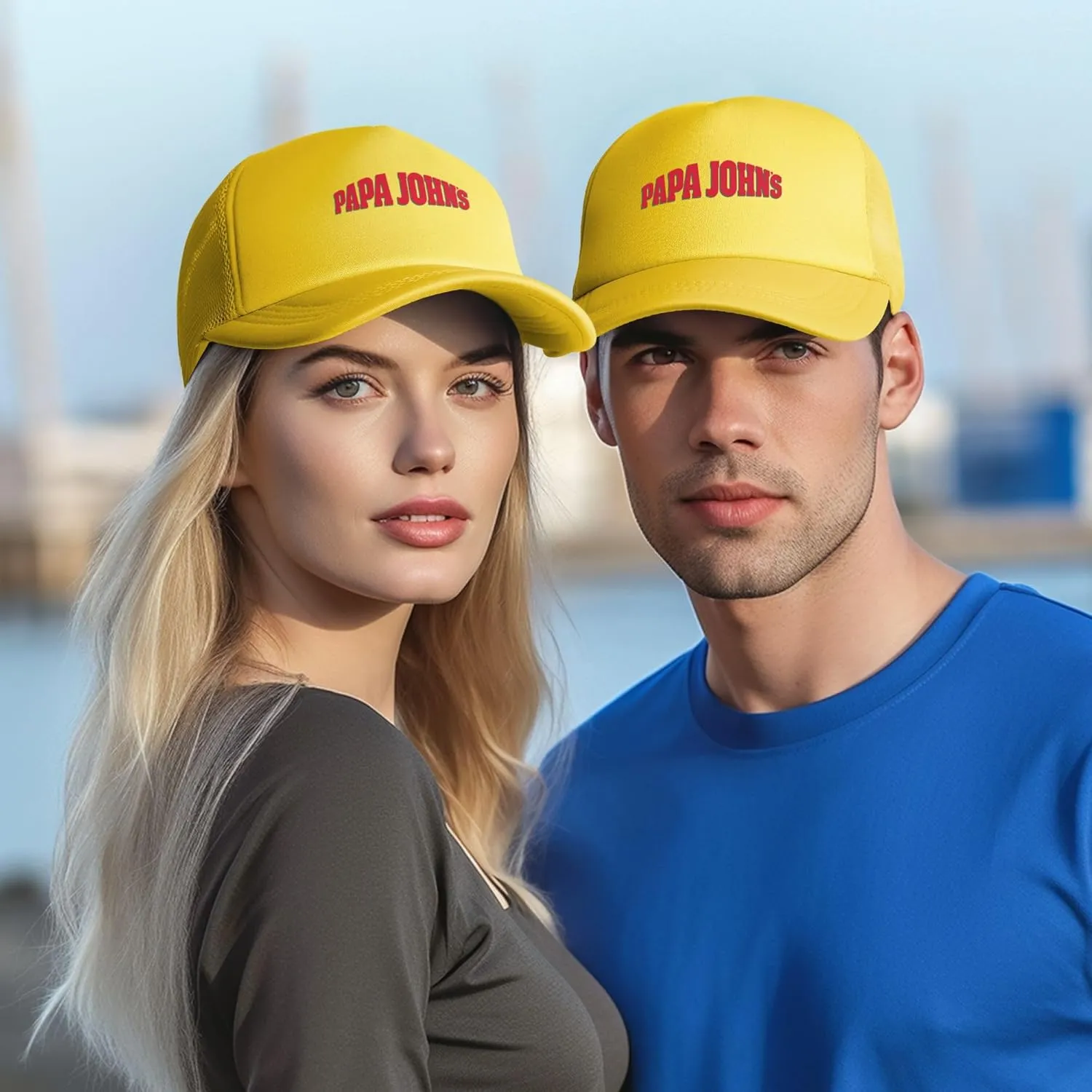 Men's Women's Logo Graphic Mesh Baseball Caps Adjustable Trucker Dad Caps Work Hat for Adult Unisex Women Men