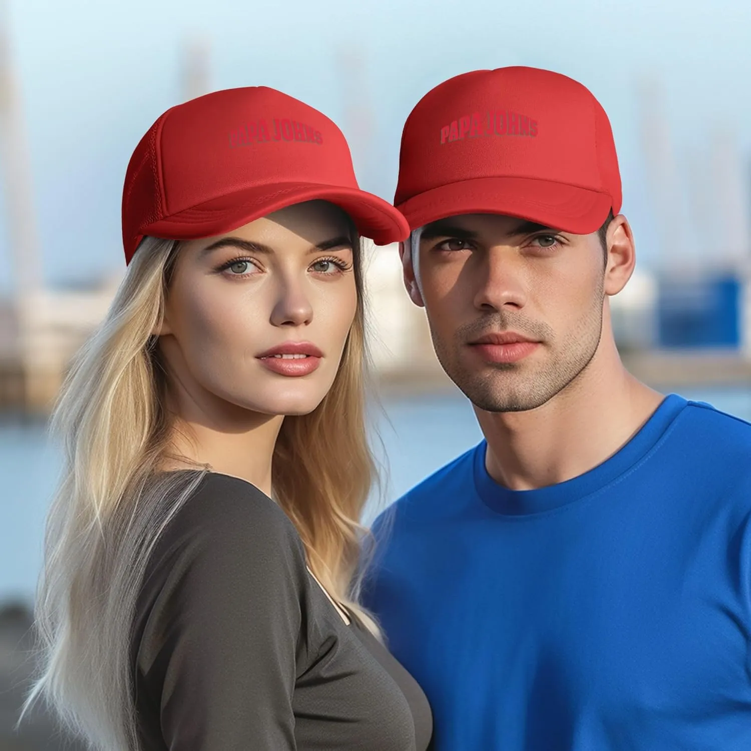 Men's Women's Logo Graphic Mesh Baseball Caps Adjustable Trucker Dad Caps Work Hat for Adult Unisex Women Men