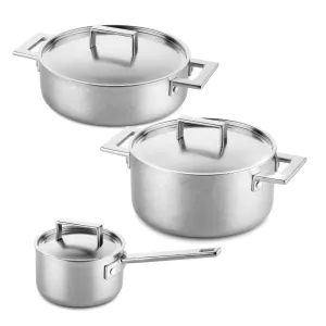 Mepra Attiva Vintage 6-piece cookware set pewter