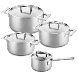 Mepra Attiva Vintage 8-piece cookware set pewter