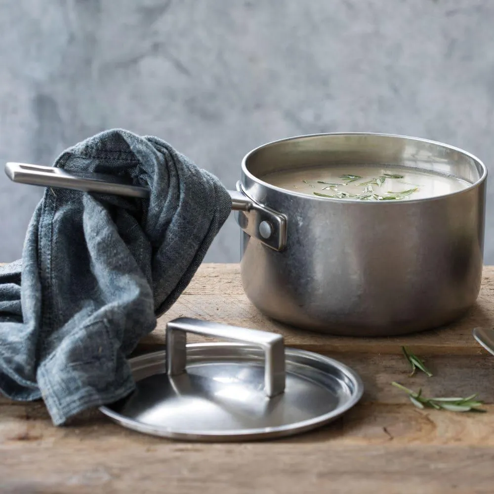 Mepra Attiva Vintage 9-piece cookware set pewter