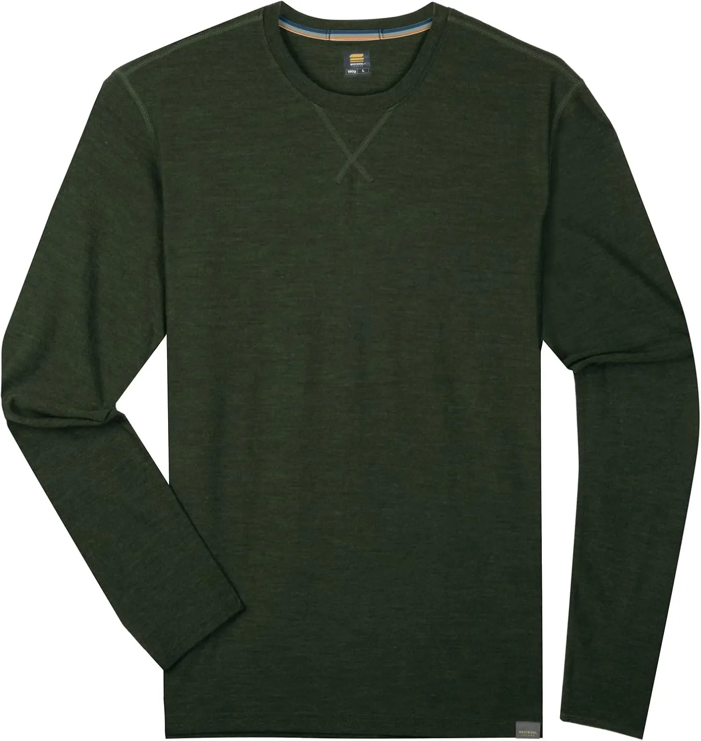 MERIWOOL Mens 100% Merino Wool Base Layer Lightweight Long Sleeve Thermal Shirt