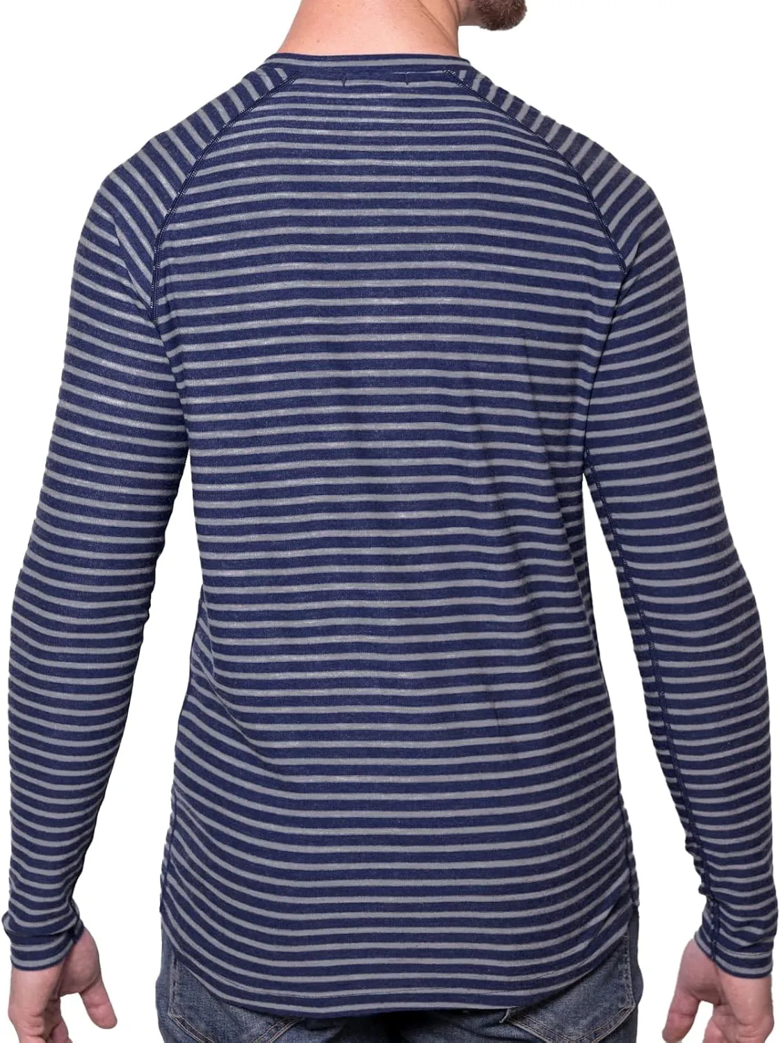 MERIWOOL Men's Base Layer Long Sleeve Henley - Lightweight Merino Wool Thermal