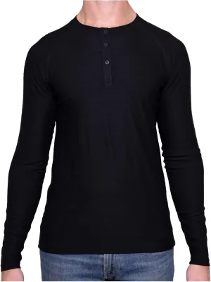 MERIWOOL Men's Base Layer Long Sleeve Henley - Lightweight Merino Wool Thermal