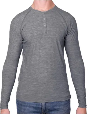 MERIWOOL Men's Base Layer Long Sleeve Henley - Lightweight Merino Wool Thermal