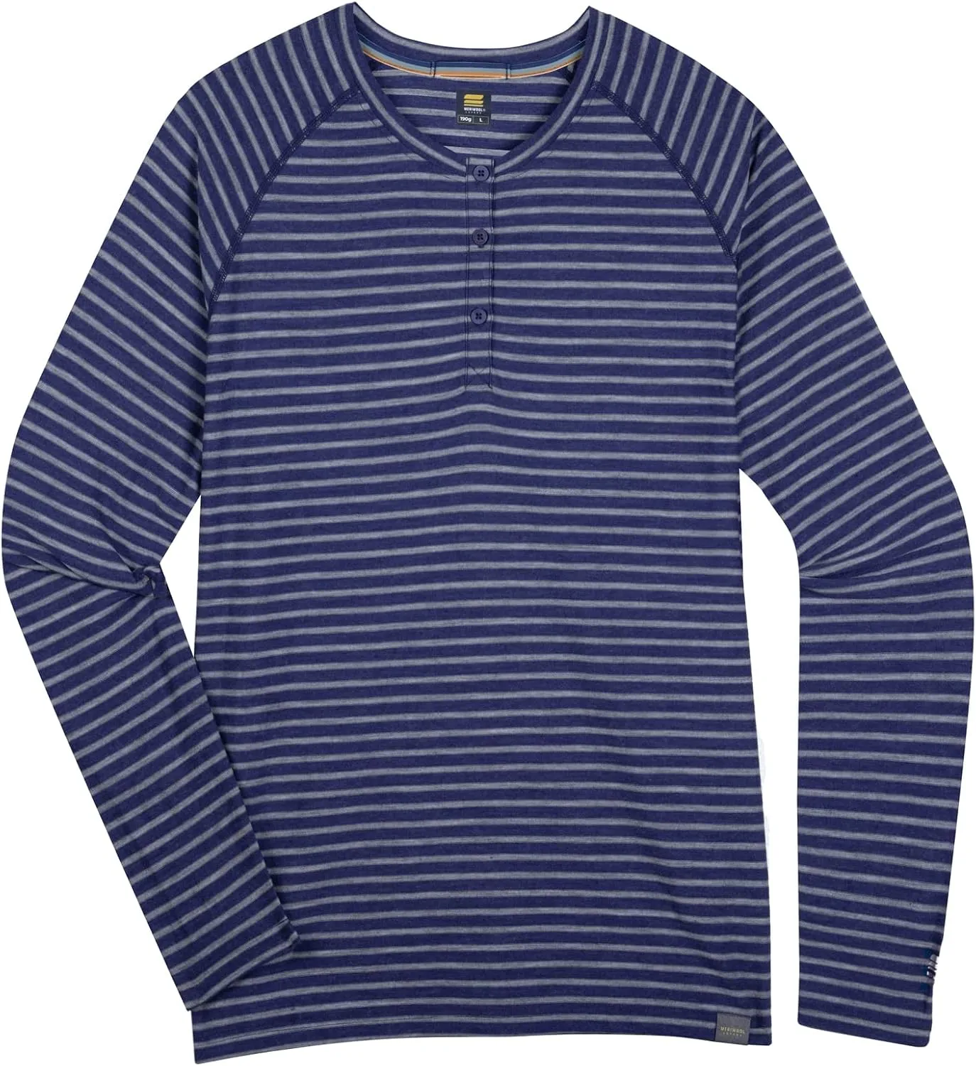 MERIWOOL Men's Base Layer Long Sleeve Henley - Lightweight Merino Wool Thermal