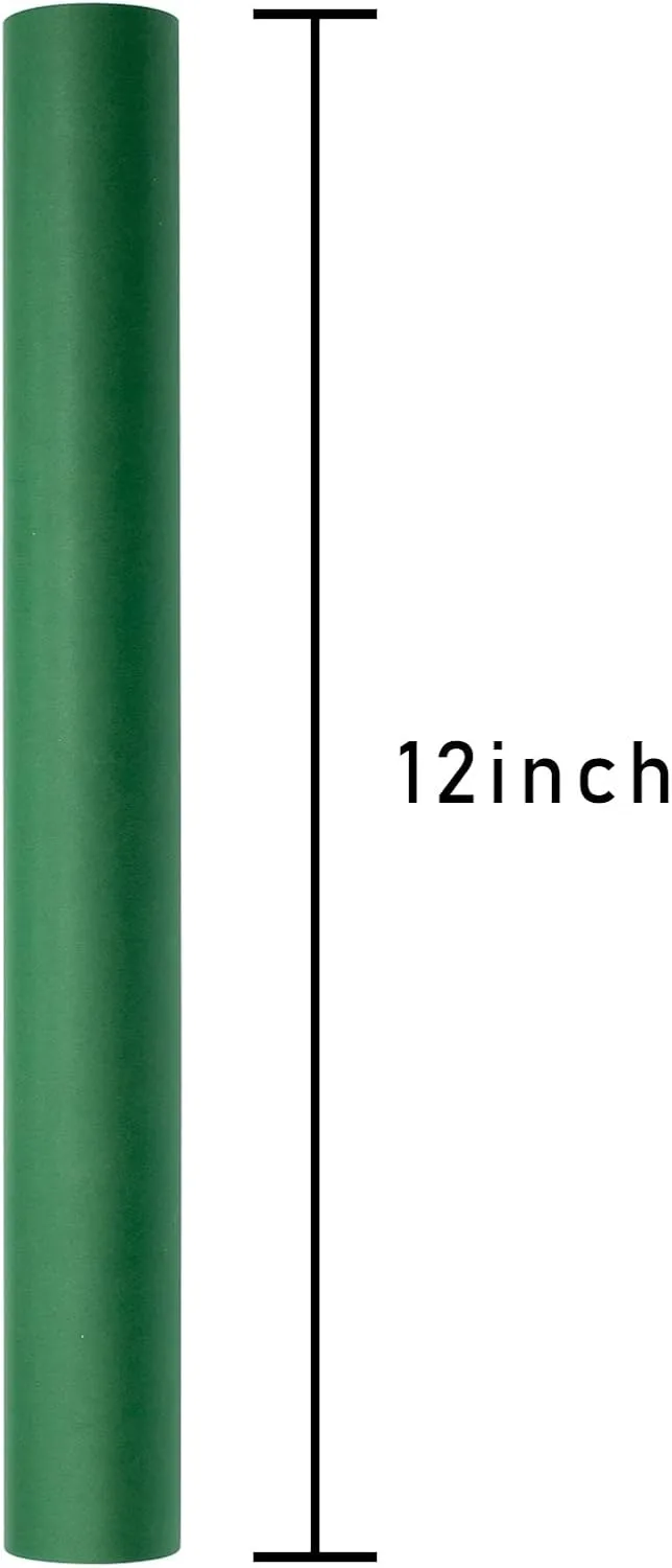 Merture Green Kraft Paper Roll - 12 In X 100 Ft (100 sq.ft.) Recyclable Wrapping Paper for Gift Wrapping, Bouquet Material, Art Craft, Table Runner, Banner