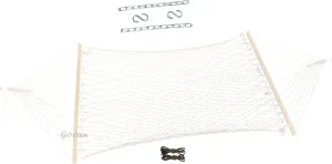 Mesh Hammock,Cotton Rope hammocks with Chains Hooks Tree Straps fit Stands from 9' to 15' for Outside Indoor Patio Yard