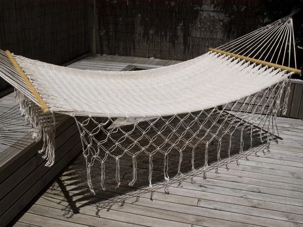 Mexican Spreader Bar Hammock - Off White