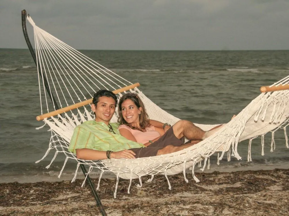 Mexican Spreader Bar Hammock - Off White