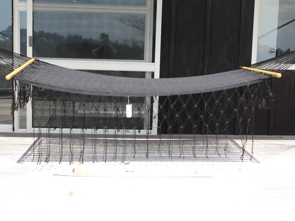 Mexican Spreader Bar Hammock - Polyester - Black