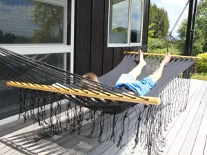Mexican Spreader Bar Hammock - Polyester - Black
