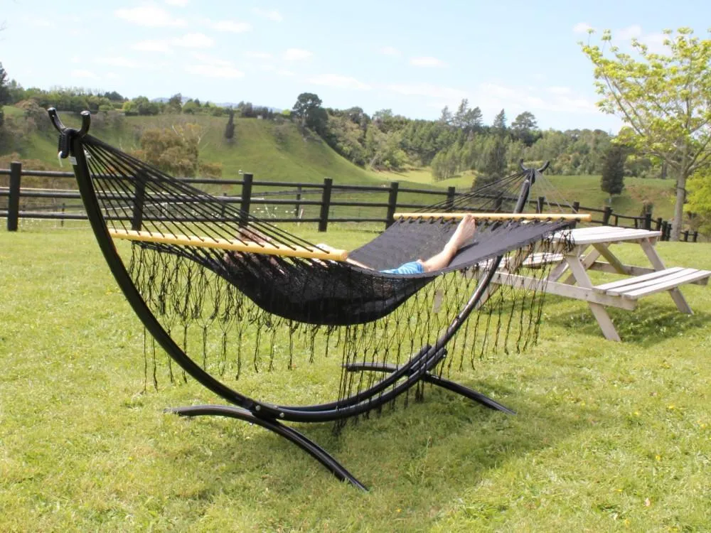 Mexican Spreader Bar Hammock - Polyester - Black