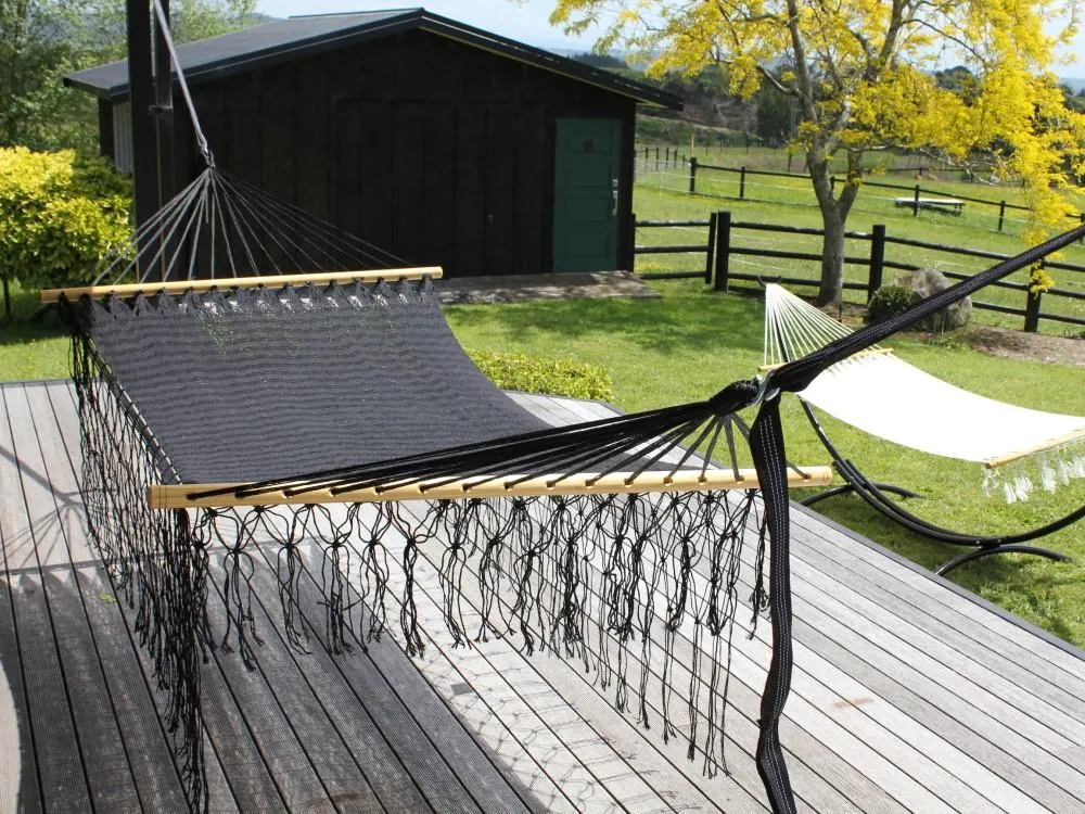 Mexican Spreader Bar Hammock - Polyester - Black
