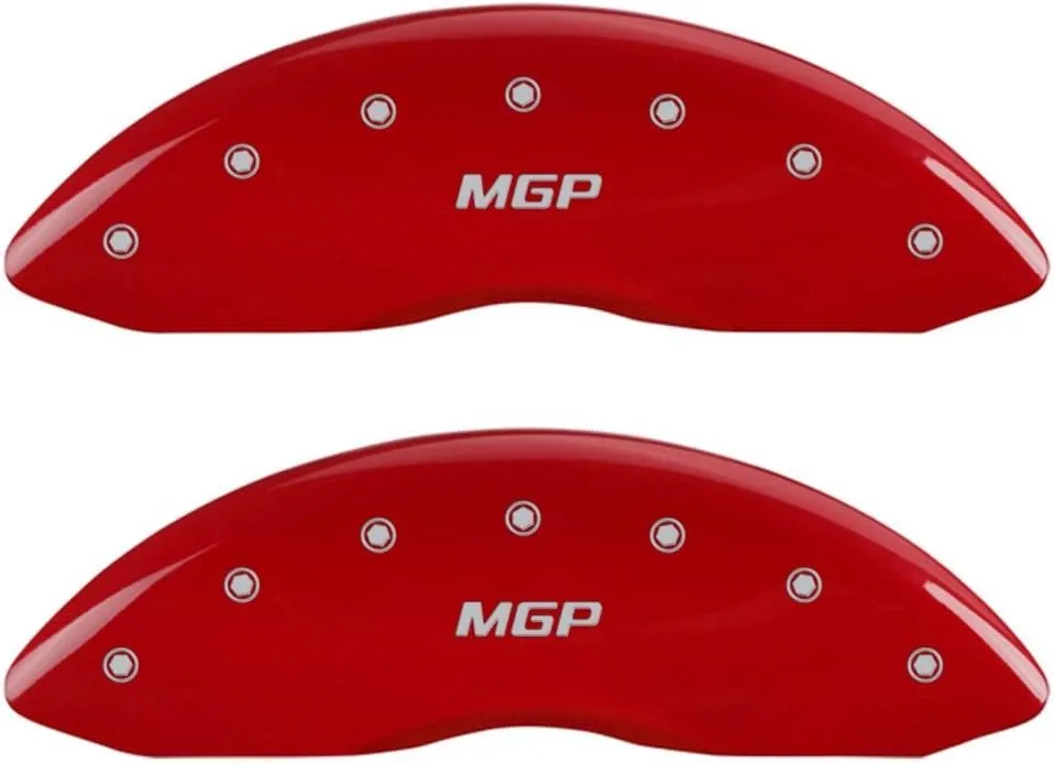 MGP 22226SMGPRD Caliper Covers-Red, Front and Rear: MGP Logo