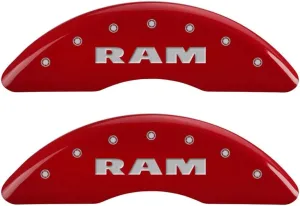 MGP Caliper Covers 55002SRMHRD RAM Red Caliper Covers - Engraved Front & Rear44; Set of 4