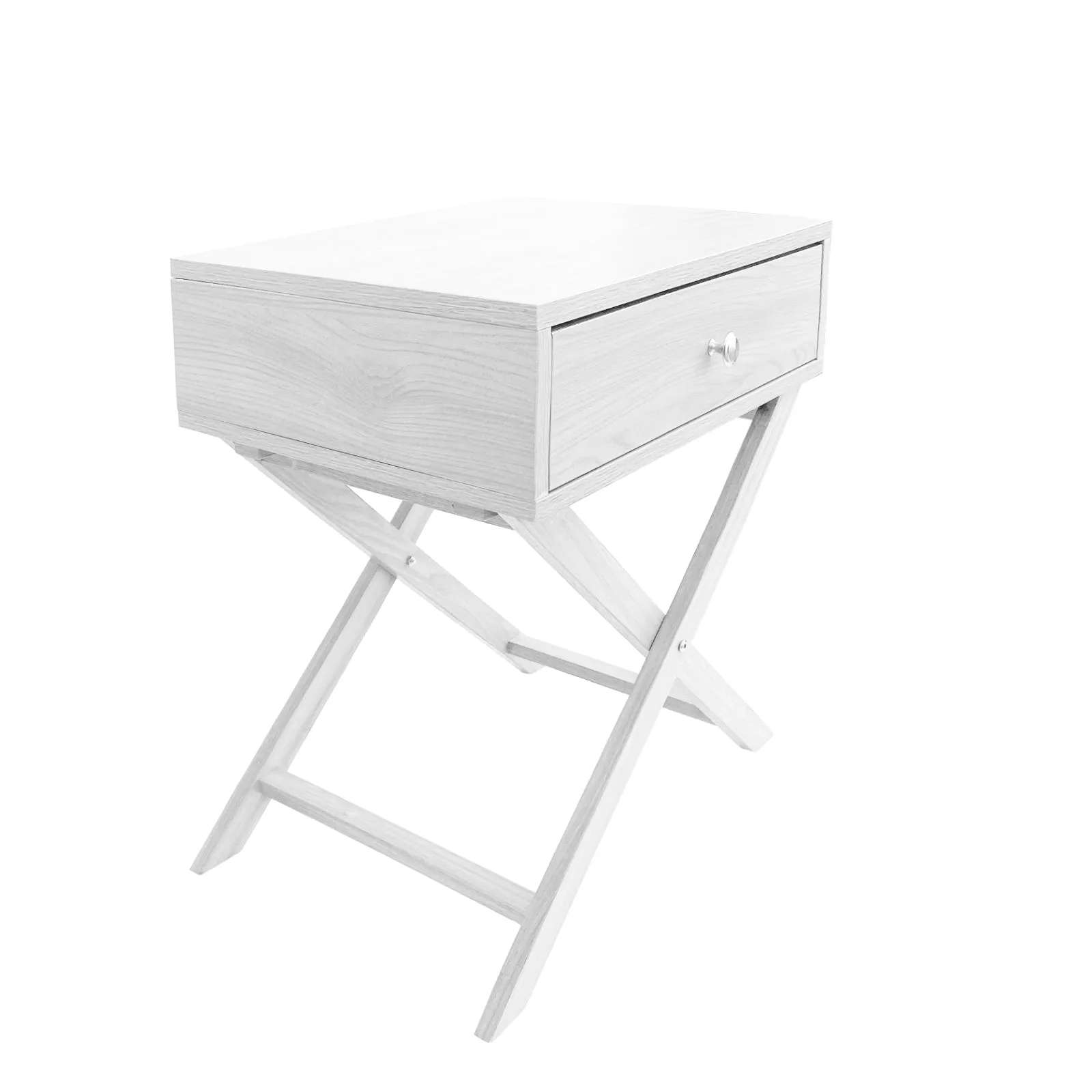 Milano Decor Bedside Table Surry Hills White Storage Cabinet Bedroom - Two Pack - White