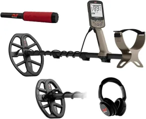 MINELAB X-Terra Elite Expedition, Waterproof, All Terrain Treasure Metal Detector, Multi-IQ Precision Targeting, Included V8X Coil, V12X Coil, ML85 Headphones, Charging Cable & PRO-FIND 40 Pinpointer