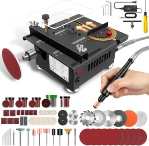 Mini Multi-Functional Table Saw,Portable Mini Desktop Electric Saw for Wood Cutting, Skil Table Saw for Plastic Acrylic Cutting.
