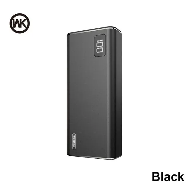 Mini Power 10000mAh Portable For Outstanding External Bank 10000 Charger Last-minute opportunity Poverbank Powerbank 3 Battery 2USB WK iPhone Metal mAh Input Xiaomi