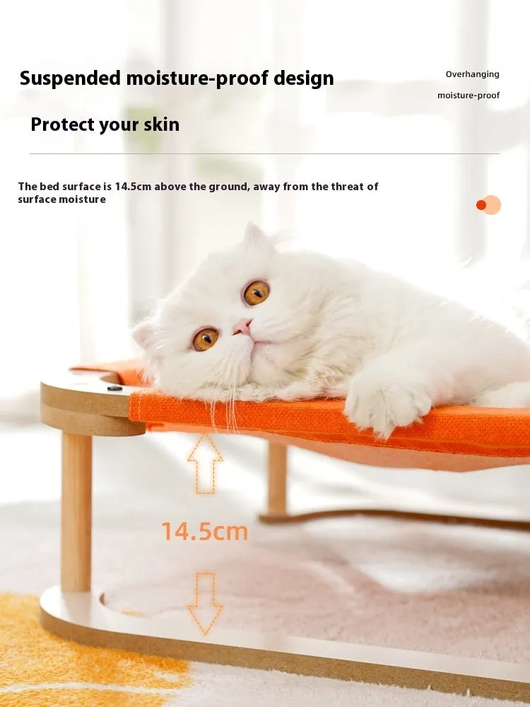 Minimalist Washable Wooden Cat Hammock