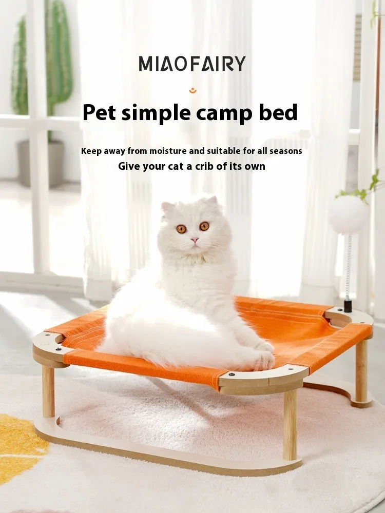 Minimalist Washable Wooden Cat Hammock