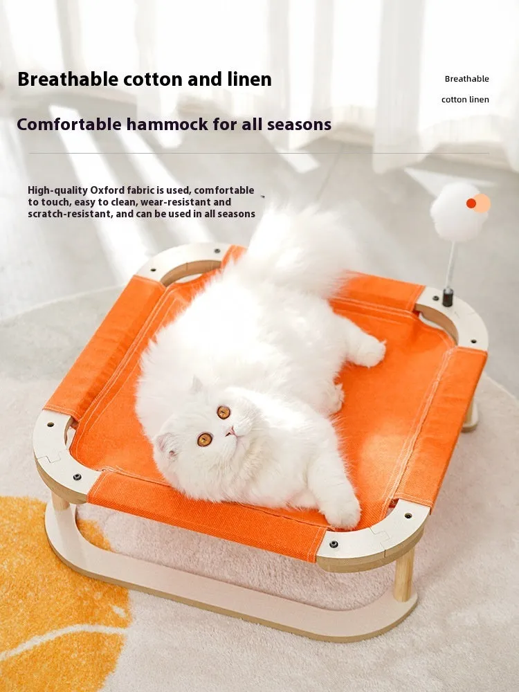 Minimalist Washable Wooden Cat Hammock