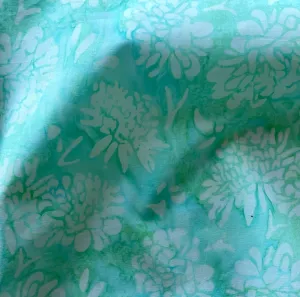 Minted Clover Chrysanthemums Cotton Batik (Made in Indonesia)