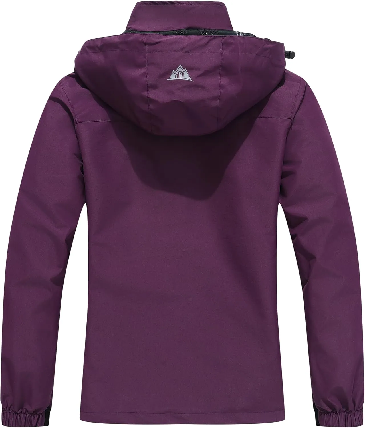 MOERDENG Women's Waterproof Rain Jacket Lightweight Raincoat Outdoor Hooded Windbreaker Cycling Hiking Jacket