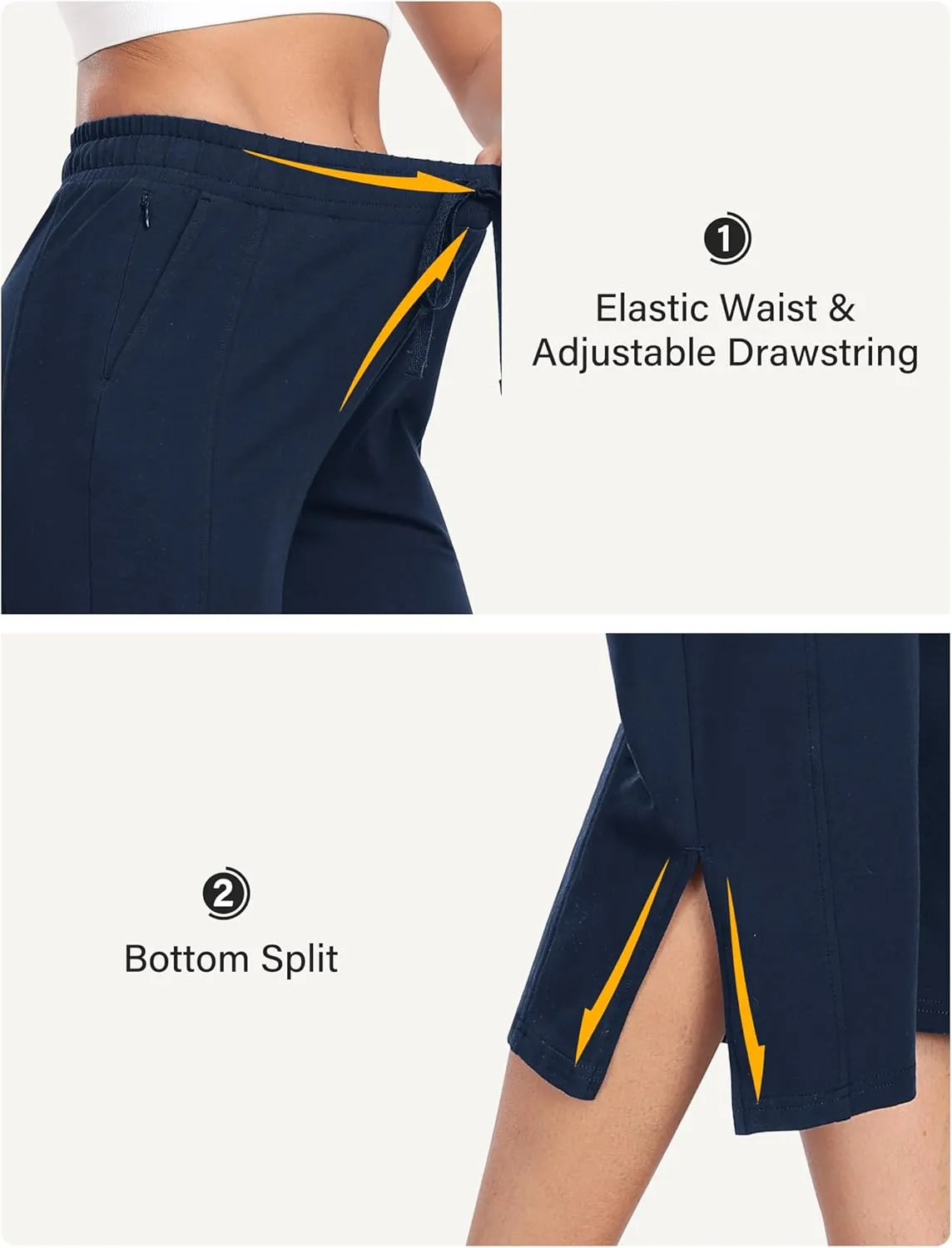 MoFiz Women's Capri Pants Wide Leg Plus Size Lightweight Quick Dry Hiking Pants Casual Loose Sweatpants Athletic Walking Yoga