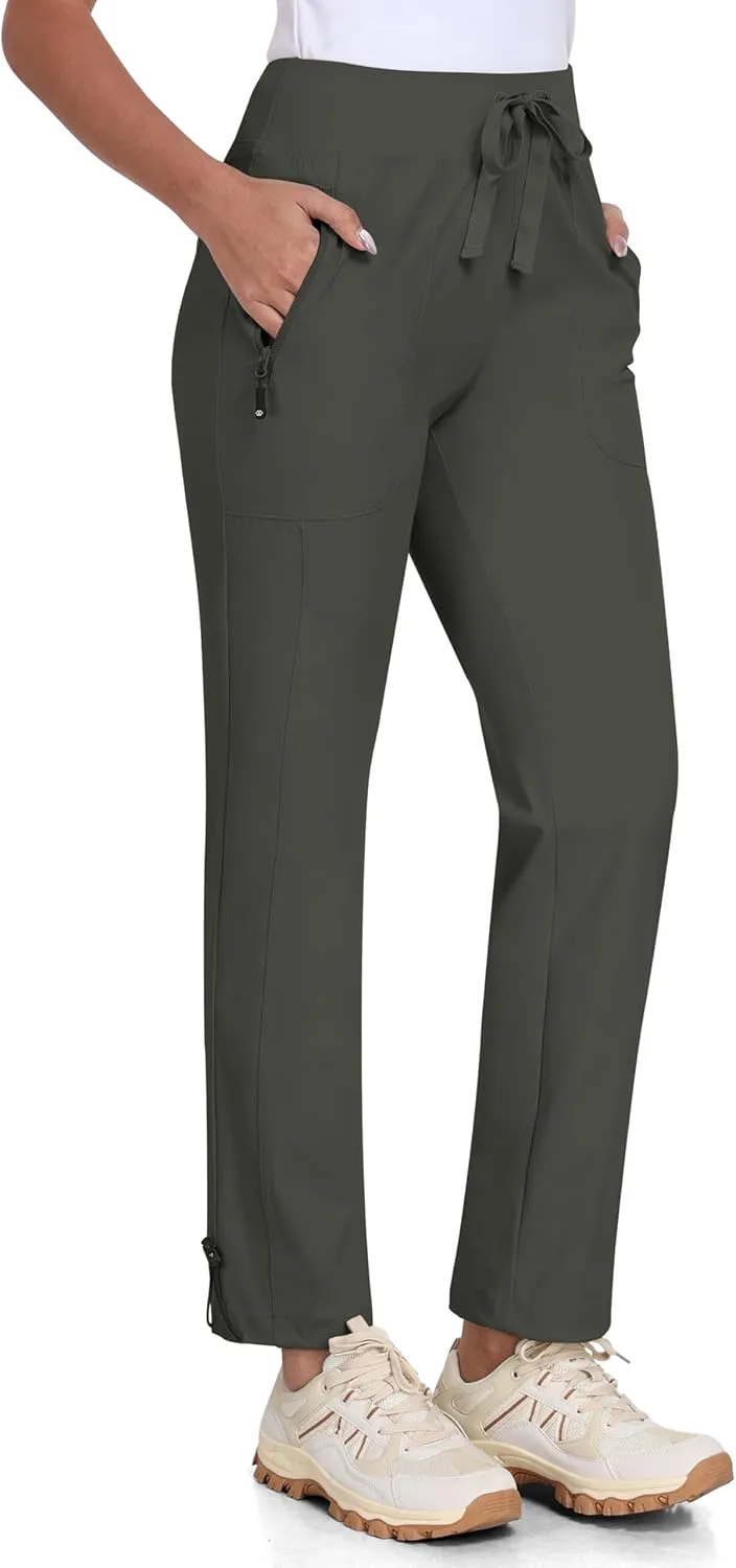 MoFiz Women's Hiking Pants Lightweight Outdoor Quick Dry Travel Joggers Water Resistant Athletic Pants Zipper Pockets