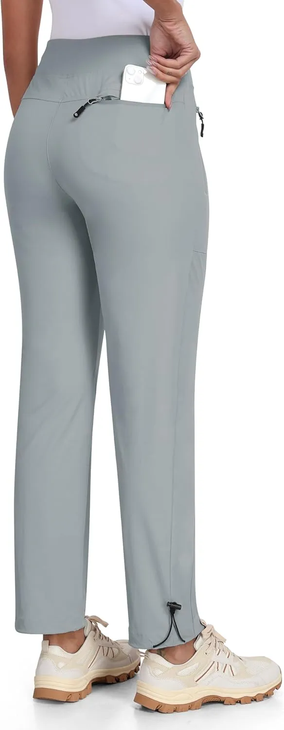 MoFiz Women's Hiking Pants Lightweight Outdoor Quick Dry Travel Joggers Water Resistant Athletic Pants Zipper Pockets