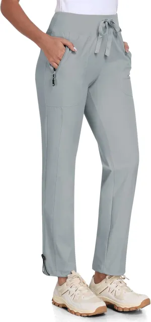 MoFiz Women's Hiking Pants Lightweight Outdoor Quick Dry Travel Joggers Water Resistant Athletic Pants Zipper Pockets