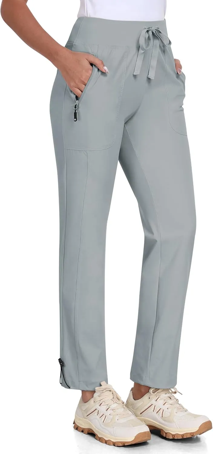 MoFiz Women's Hiking Pants Lightweight Outdoor Quick Dry Travel Joggers Water Resistant Athletic Pants Zipper Pockets