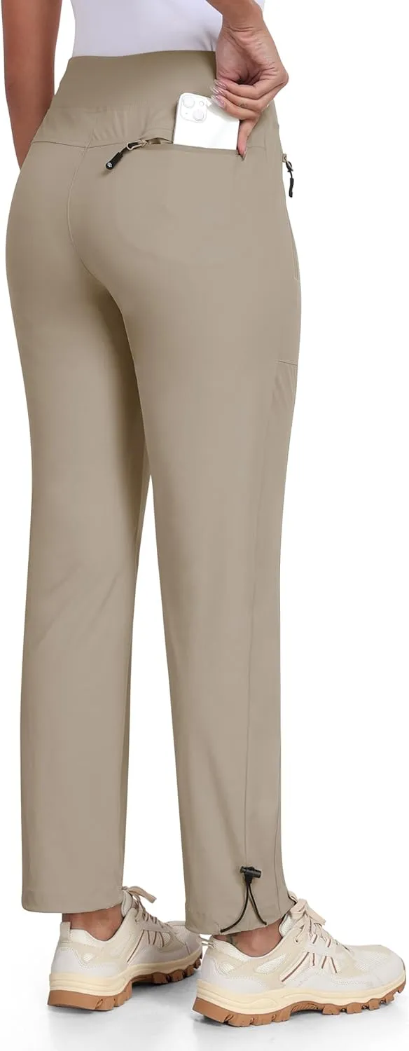 MoFiz Women's Hiking Pants Lightweight Outdoor Quick Dry Travel Joggers Water Resistant Athletic Pants Zipper Pockets
