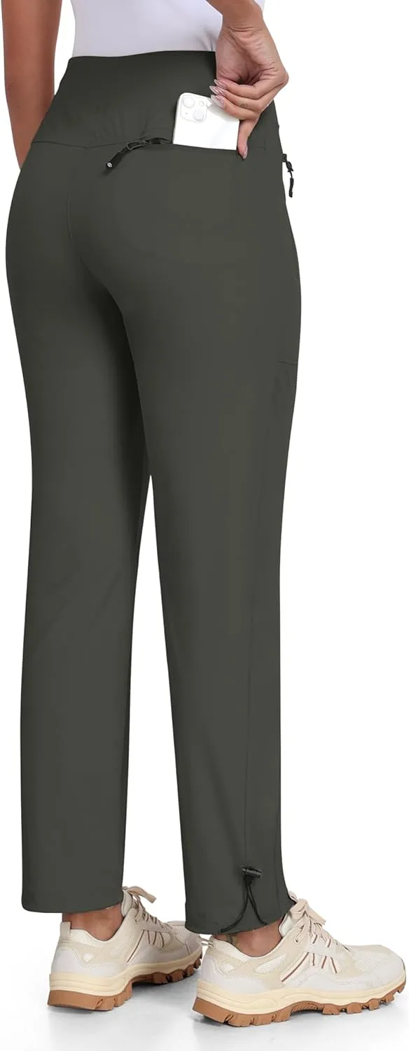 MoFiz Women's Hiking Pants Lightweight Outdoor Quick Dry Travel Joggers Water Resistant Athletic Pants Zipper Pockets