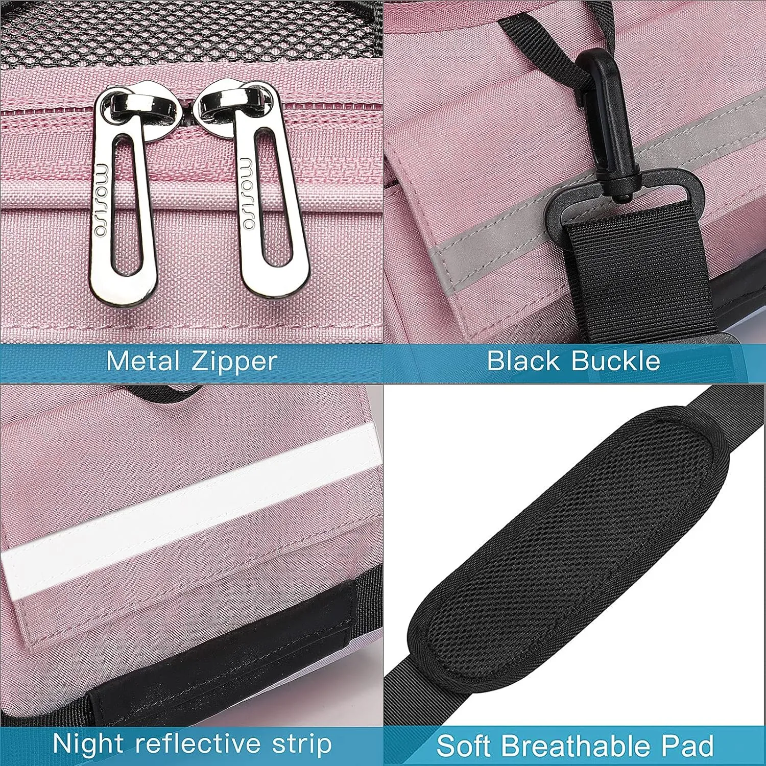 MOSISO Bike Rack Bag, Waterproof Bicycle Trunk Pannier Rear Seat Pouch Cycling Bike Carrier Backseat Storage Luggage Saddle Shoulder Bag