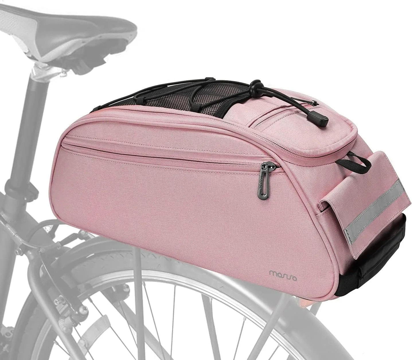MOSISO Bike Rack Bag, Waterproof Bicycle Trunk Pannier Rear Seat Pouch Cycling Bike Carrier Backseat Storage Luggage Saddle Shoulder Bag