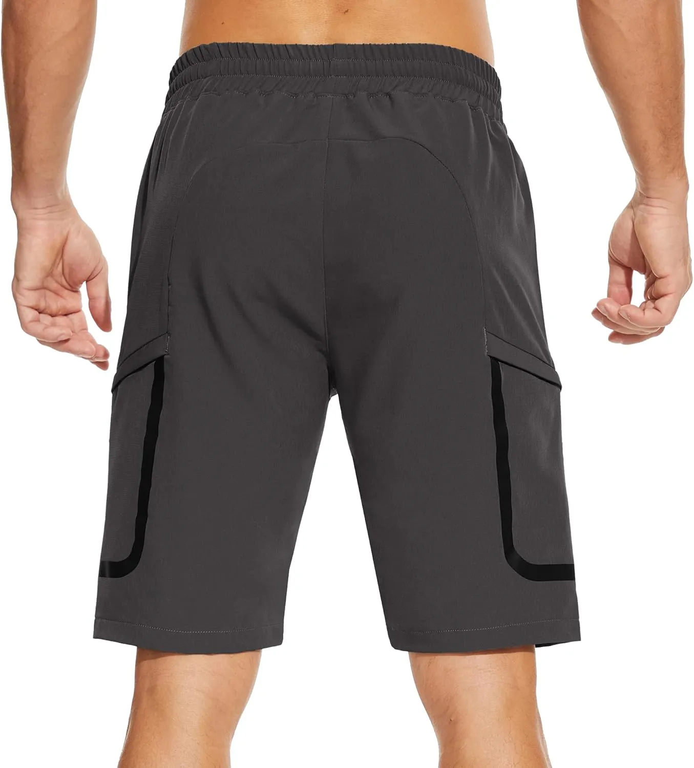 MOURCE Mens Hiking Shorts 9 Inch Inseam Quick Dry Lightweight Stretch Elastic Waist Outdoor Men Golf Shorts Fishing Camping