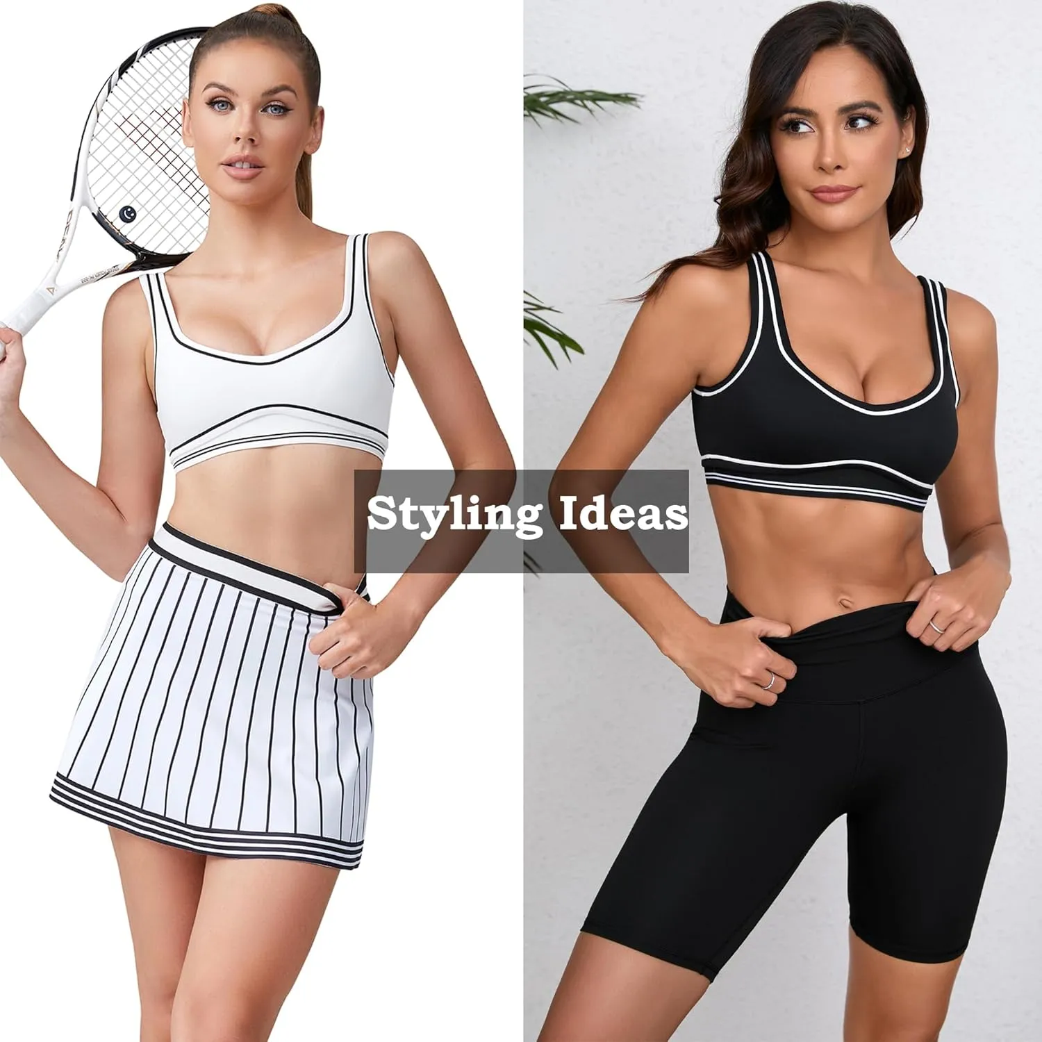 Move With You Women Sweetheart Padded Sports Bra- Workout Fitness Square Neck Low Back Yoga Bra