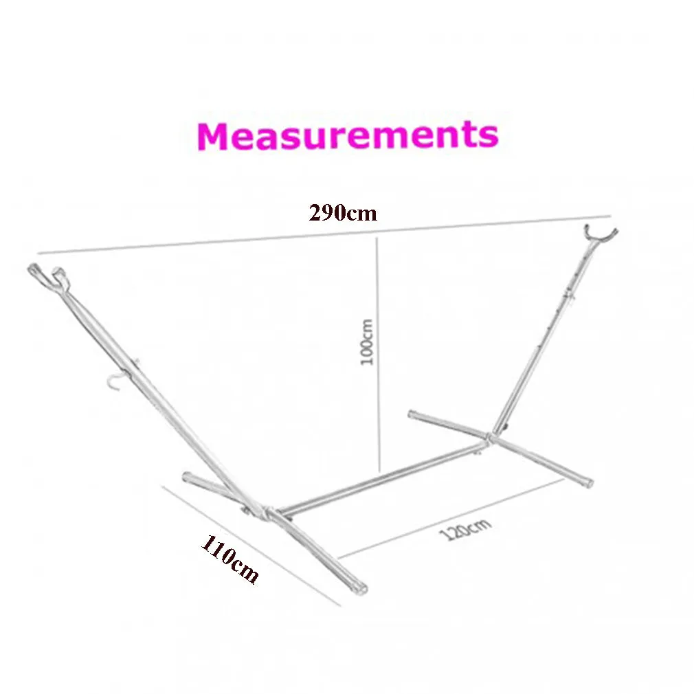MSW Furniture High Quality Hammock with Space Saving Steel Stand Includes Portable Carrying Case